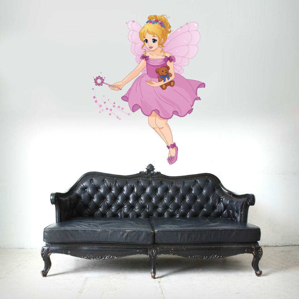 Homexa Decor | Beautiful Barbie Angel Wall Sticker (Size 42 x 55 cm)