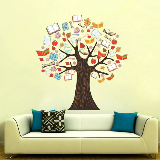 Homexa Decor | Library Tree Design Wall Sticker (Size 56 x 58 cm)