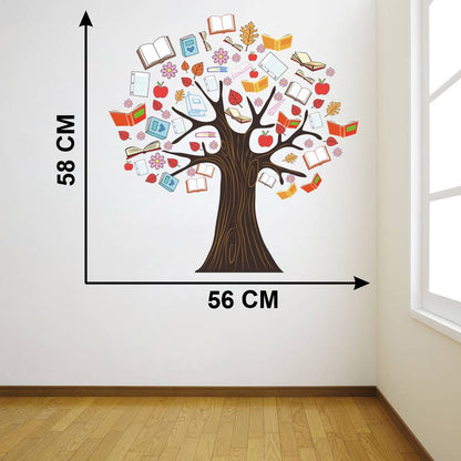 Homexa Decor | Library Tree Design Wall Sticker (Size 56 x 58 cm)