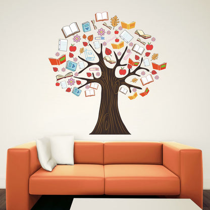 Homexa Decor | Library Tree Design Wall Sticker (Size 56 x 58 cm)