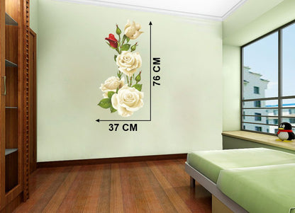 Homexa Decor | Flower Design Wall Sticker (Size 37 x 76 cm)