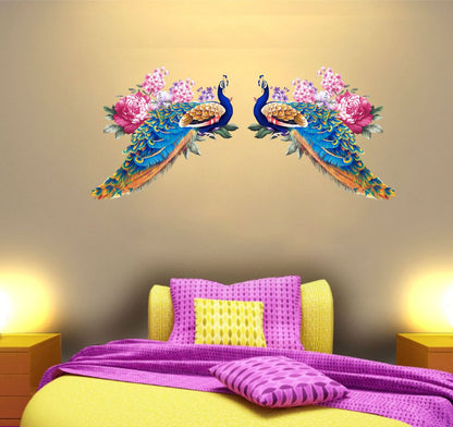 Homexa Decor | Beautiful Peacock Design Wall Sticker (Size 71 x 32 cm)