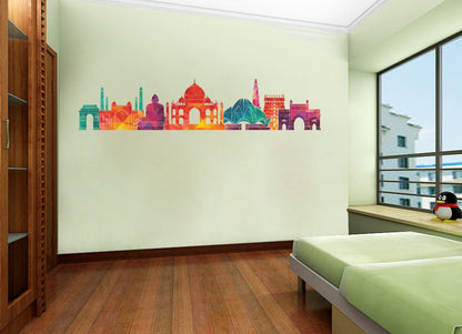 Homexa Decor | Famous Places Design Wall Sticker (Size 90 x 20 cm)