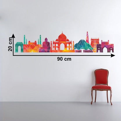 Homexa Decor | Famous Places Design Wall Sticker (Size 90 x 20 cm)