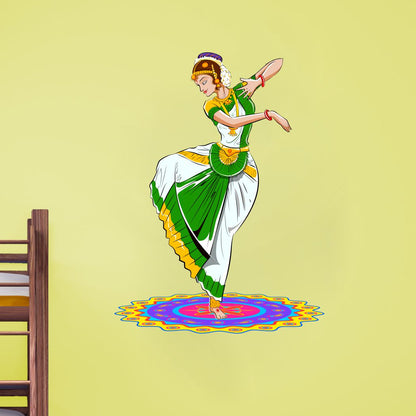 Homexa Decor | Traditional Dancing Design Wall Sticker (Size 42 x 56 cm)