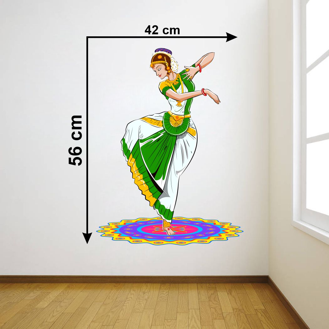 Homexa Decor | Traditional Dancing Design Wall Sticker (Size 42 x 56 cm)