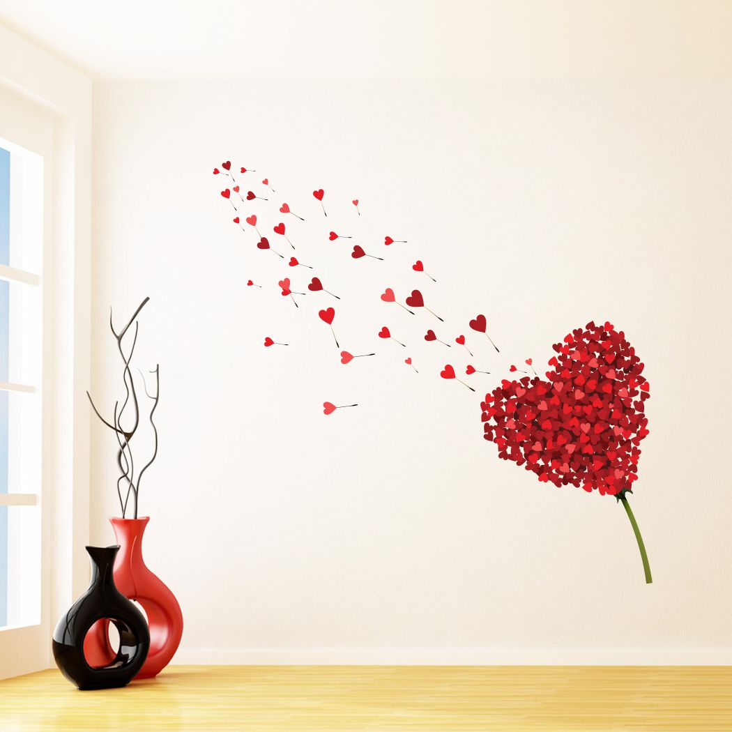 Homexa Decor | Heart Design Wall Sticker (Size 94 x 91 cm)