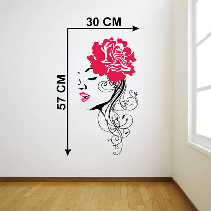 Homexa Decor | Flower Girl Wall Sticker (Size 30 x 57 cm)