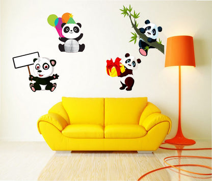 Homexa Decor | Cute Baby Panda Design Wall Sticker (Size 67 x 52 cm)