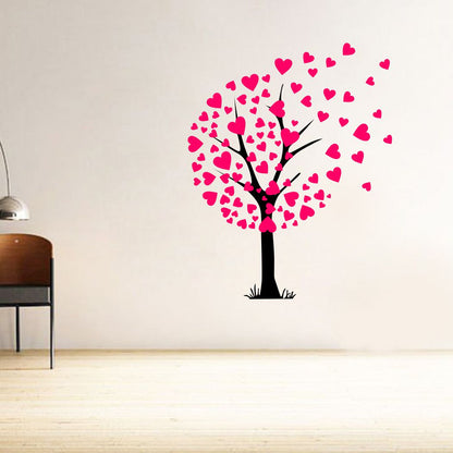 Homexa Decor | Beautiful Tree With Heart Design Wall Sticker (Size 58 x 73 cm)