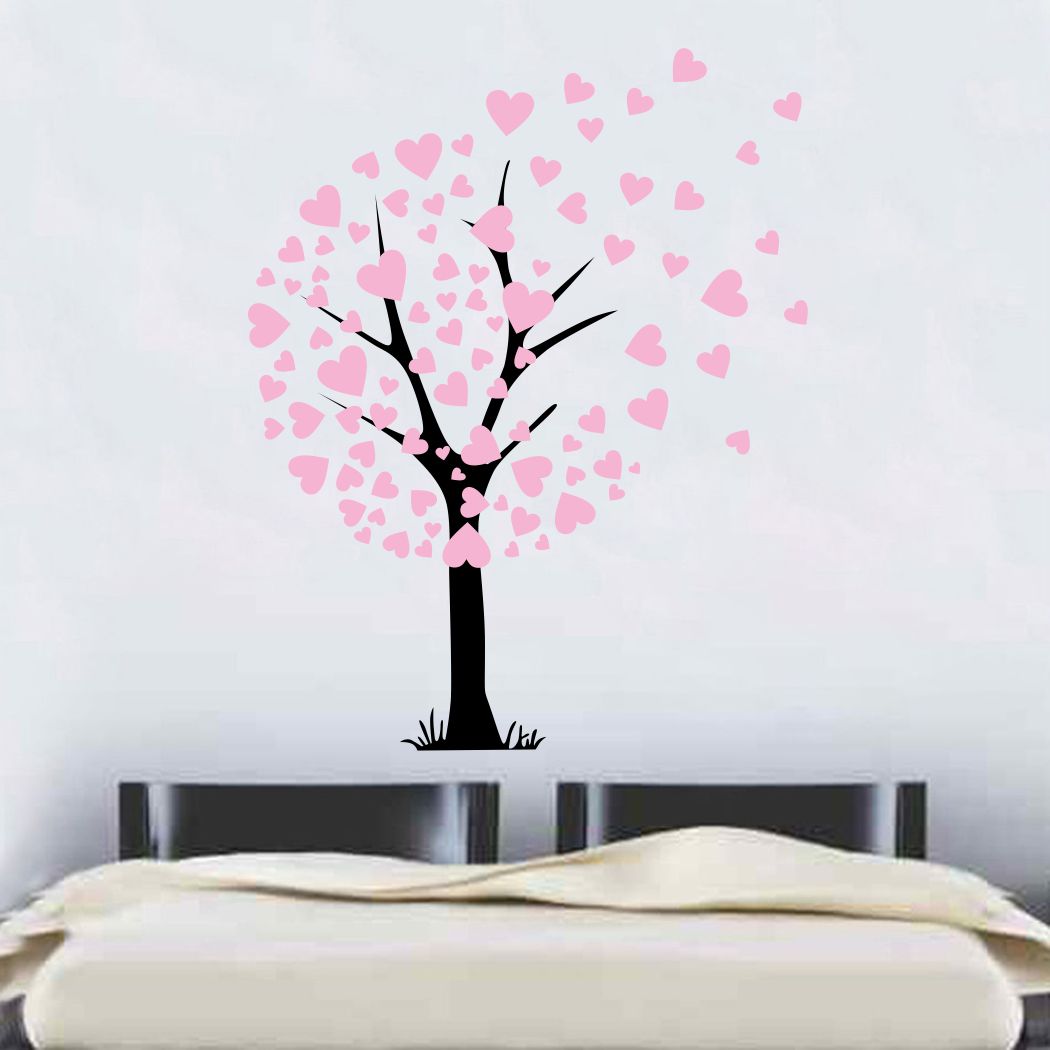 Homexa Decor | Beautiful Tree With Heart Wall Sticker (Size 58 x 73 cm)