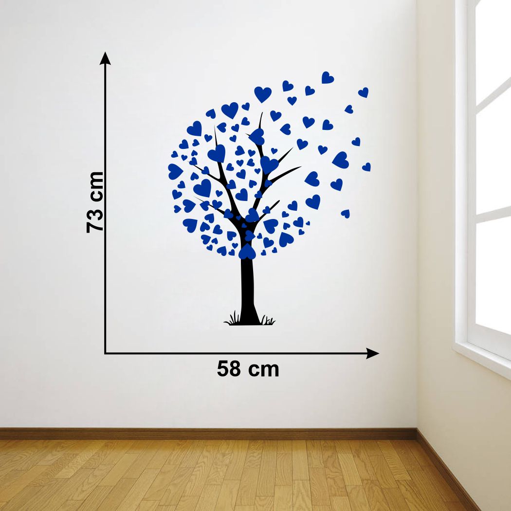 Homexa Decor | Beautiful Tree With Heart Wall Sticker (Size 58 x 73 cm)