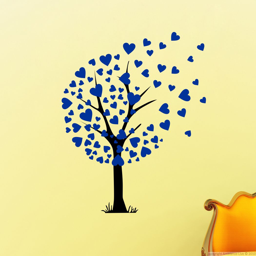 Homexa Decor | Beautiful Tree With Heart Wall Sticker (Size 58 x 73 cm)