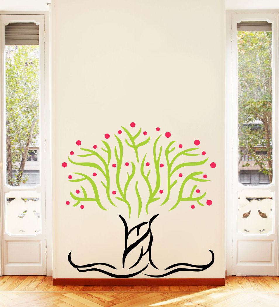 Homexa Decor | Beautiful Tree Design Wall Sticker (Size 58 x 60 cm)