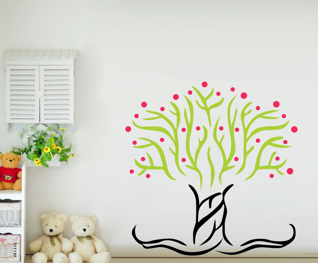 Homexa Decor | Beautiful Tree Design Wall Sticker (Size 58 x 60 cm)