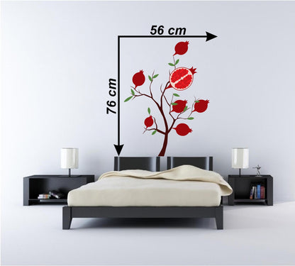 Homexa Decor | Pomegranate Fruit Tree Design Wall Sticker (Size 56 x 76 cm)