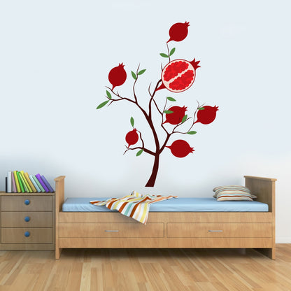 Homexa Decor | Pomegranate Fruit Tree Design Wall Sticker (Size 56 x 76 cm)