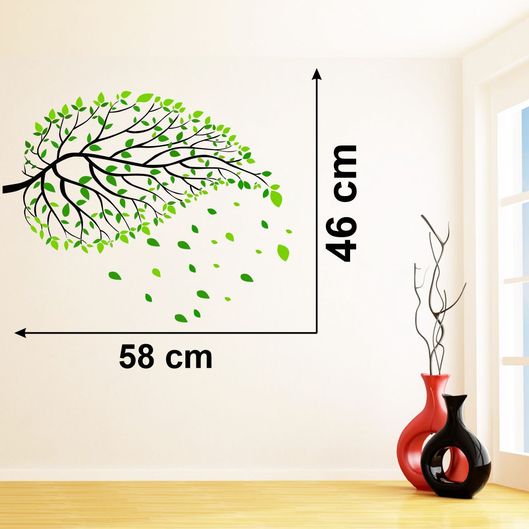 Homexa Decor | Tree and Leaf Design Wall Sticker (Size 58 x 46 cm)