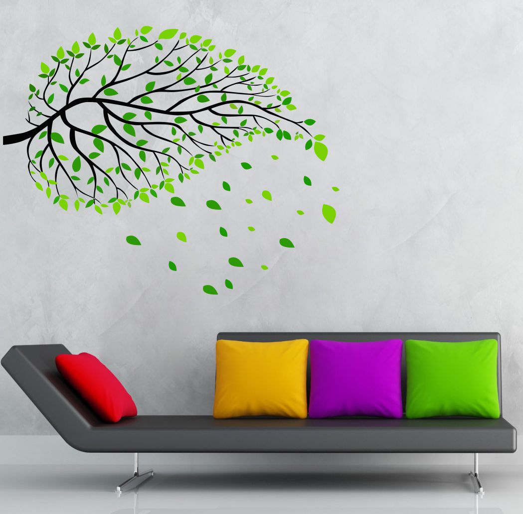 Homexa Decor | Tree and Leaf Design Wall Sticker (Size 58 x 46 cm)