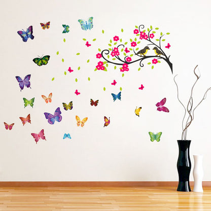 Homexa Decor | Beautiful Butterfly Birds Design Wall Sticker (Size 111 x 83 cm)