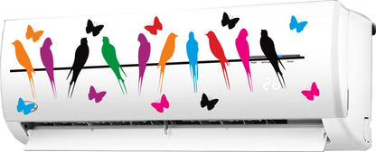 Homexa Decor | Beautiful Birds and Butterfly  AC Sticker (Size 63 x 22 cm)