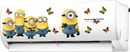 Homexa Decor | Minions Cartoon And Butterfly AC Sticker (Size 69 x 20 cm)