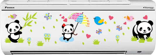 Homexa Decor | Cute Panda and Grass A.C. Sticker (Size 92 x 21 cm)