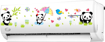 Homexa Decor | Cute Panda and Grass A.C. Sticker (Size 92 x 21 cm)