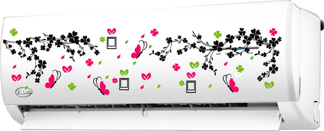 Homexa Decor | Beautiful Flower Leaf Butterfly AC Sticker (Size 90 x 21 cm)