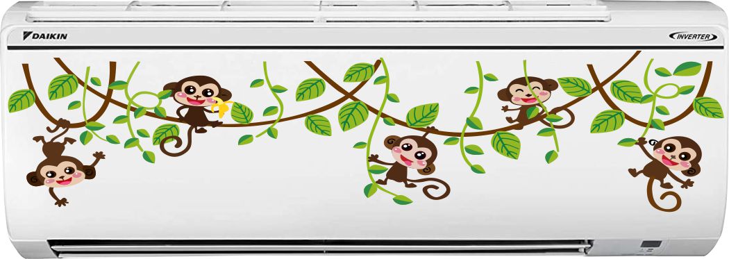 Homexa Decor | Hanging Monkeys AC Sticker (Size 90 x 20 cm)