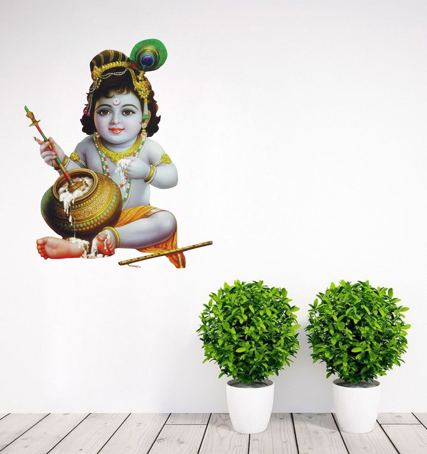 Homexa Decor | Little Shree Krishna Design Wall Sticker (Size 56 x 47 cm)