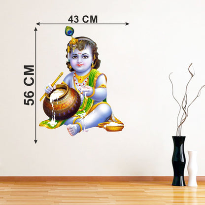 Homexa Decor | Little Shree Krishna Design Wall Sticker (Size 43 x 56 cm)