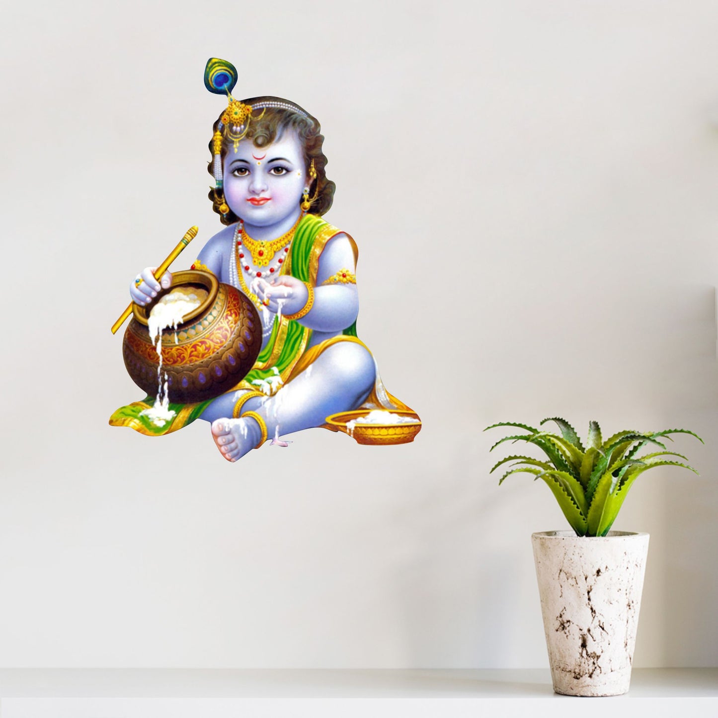 Homexa Decor | Little Shree Krishna Design Wall Sticker (Size 43 x 56 cm)