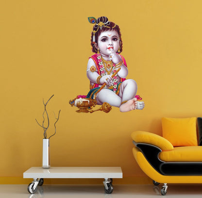 Homexa Decor | Little Shree Krishna Design Wall Sticker (Size 43 x 55 cm)