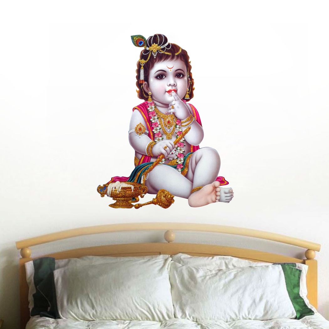 Homexa Decor | Little Shree Krishna Design Wall Sticker (Size 43 x 55 cm)