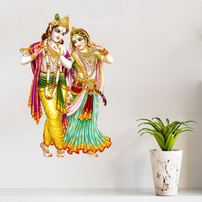 Homexa Decor | Radha Krishna Design Wall Sticker (Size 36 x 55 cm)