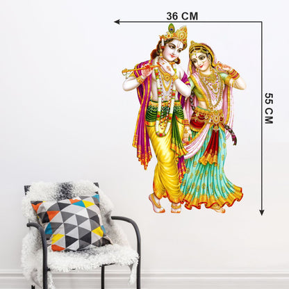 Homexa Decor | Radha Krishna Design Wall Sticker (Size 36 x 55 cm)