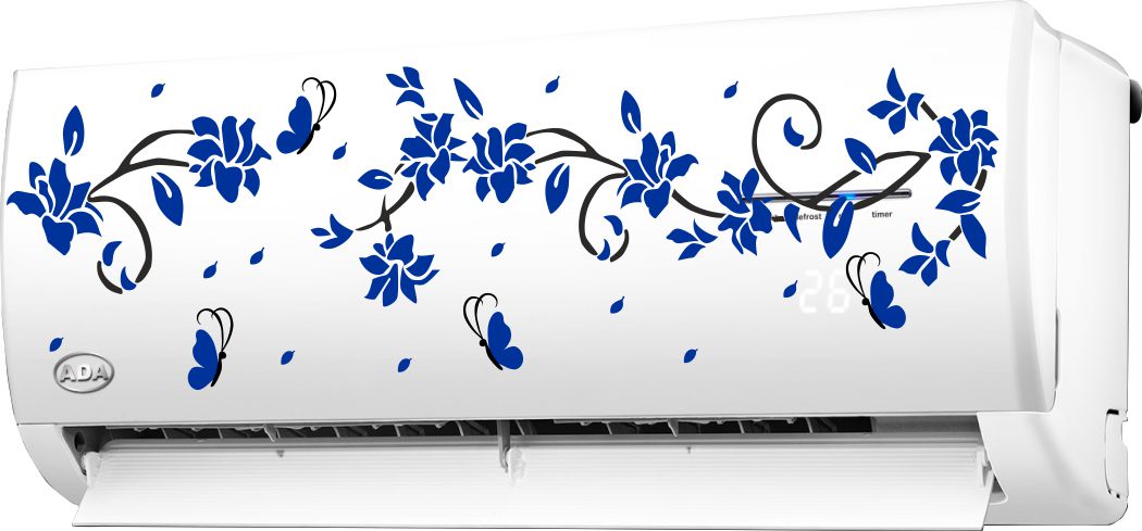 Homexa Decor | Beautiful Flower With Butterfly A.C. Sticker (Size 79 x 30 cm)