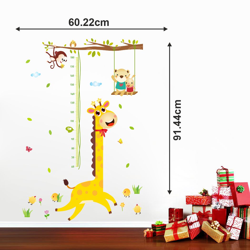 Homexa Decor | Tree and ziraf Design Wall Sticker (Size 61 x 92 cm)