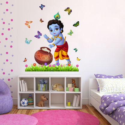 Homexa Decor | Little Shree Krishna Design Wall Sticker (Size 56 x 65 cm)