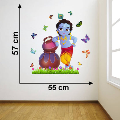 Homexa Decor | Little Shree Krishna Design Wall Sticker (Size 55 x 57 cm)