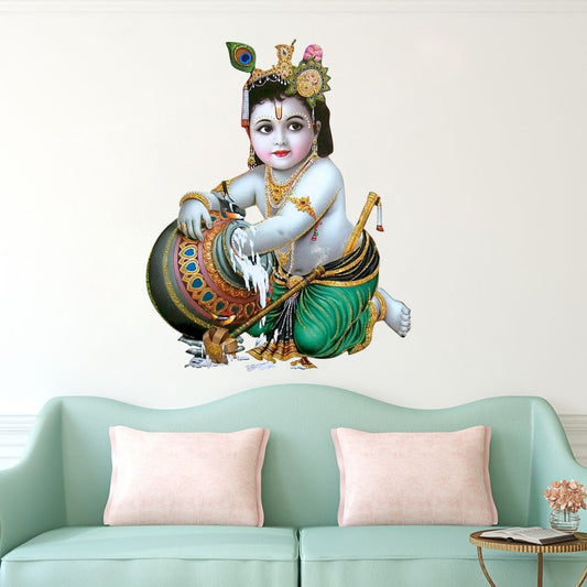 Homexa Decor | Little Shree Krishna Design Wall Sticker (Size 44 x 56 cm)