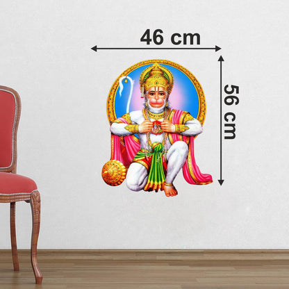 Homexa Decor | Spiritual Hanuman Ji Wall Sticker (Size 46 x 56 cm)