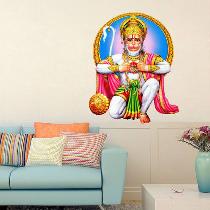 Homexa Decor | Spiritual Hanuman Ji Wall Sticker (Size 46 x 56 cm)