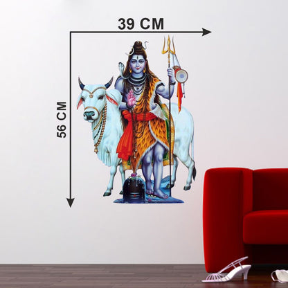 Homexa Decor | God of Shiv Ji Design Wall Sticker (Size 39 x 56 cm)