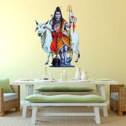 Homexa Decor | God of Shiv Ji Design Wall Sticker (Size 39 x 56 cm)