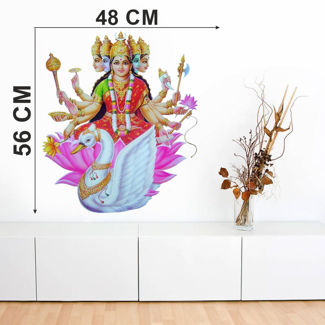 Homexa Decor | Gayatri Maa Design Wall Sticker (Size 48 x 56 cm)