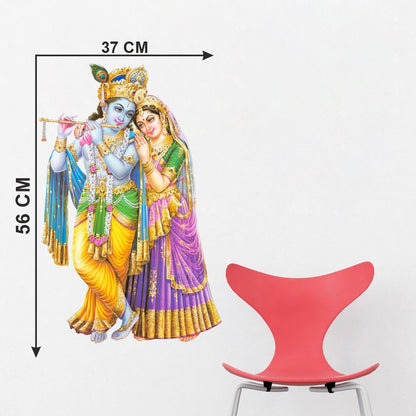 Homexa Decor | Radha Krishna Design Wall Sticker (Size 37 x 56 cm)