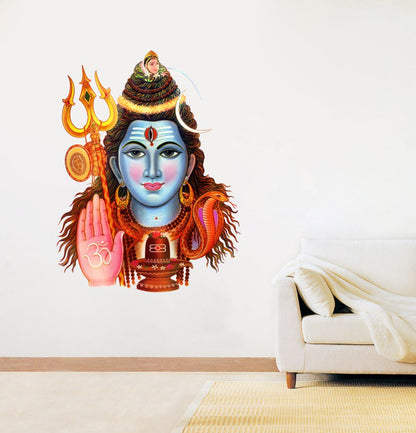 Homexa Decor | God of Shiv Ji Design Wall Sticker (Size 43 x 56 cm)