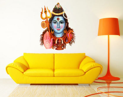 Homexa Decor | God of Shiv Ji Design Wall Sticker (Size 43 x 56 cm)